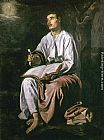 Diego Rodriguez De Silva Velazquez Canvas Paintings - St John the Evangelist at Patmos
